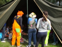 BSO kamp clown in de tent